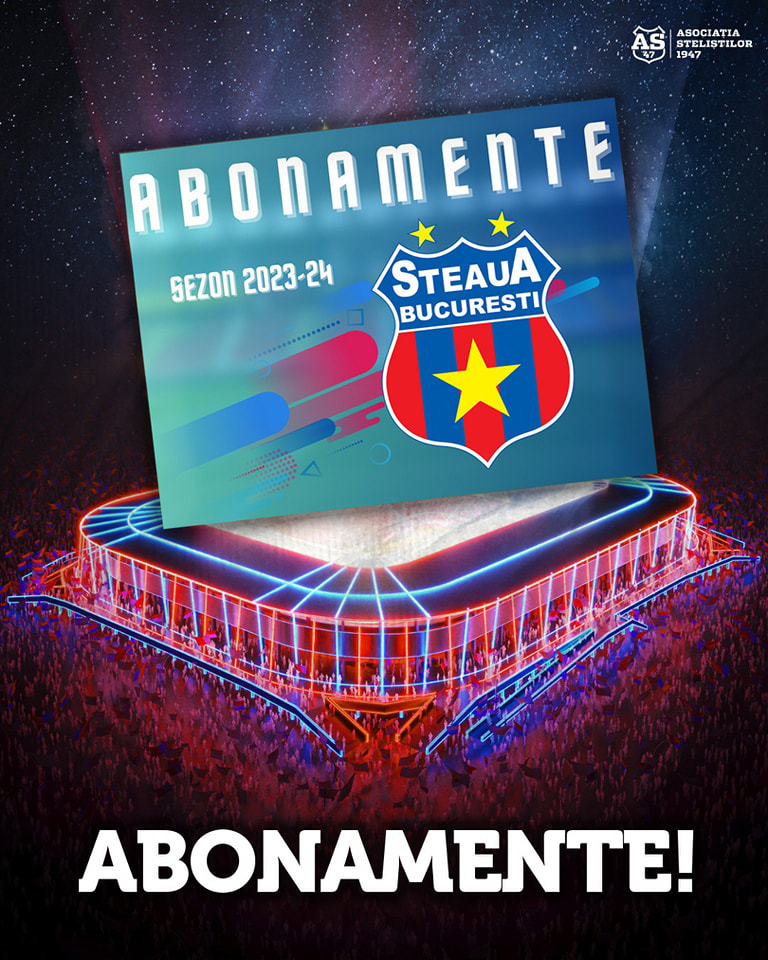 Abonamente CSA Steaua București pentru sezonul 2023-2024