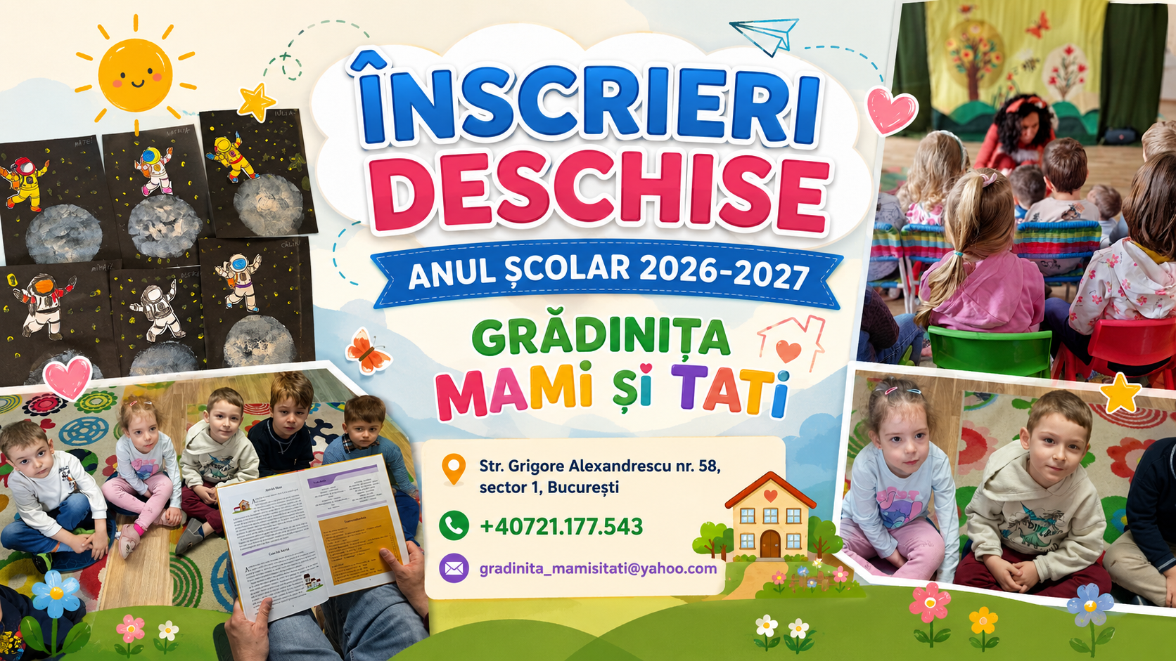 Inscrierile sunt deschise! Gradinita Mami si Tati – alegerea potrivita pentru copilul tau in anul scolar 2026-2027